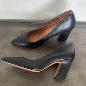 Sarto By Franco Sarto SASHA Elegant Black Leather Pointed Toe Pumps Size 11 EUC